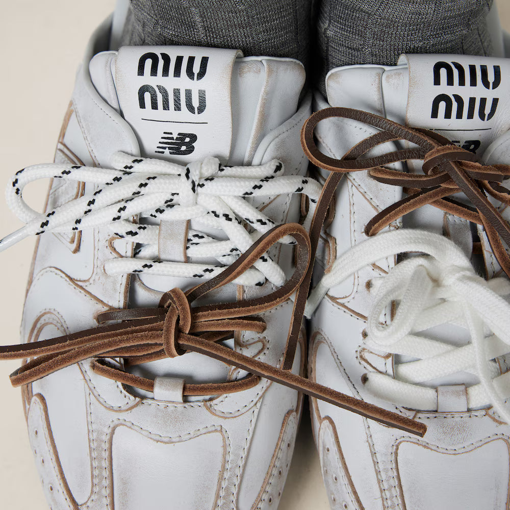 530 SL Mules – Bleached Leather & Gum Sole White Edition