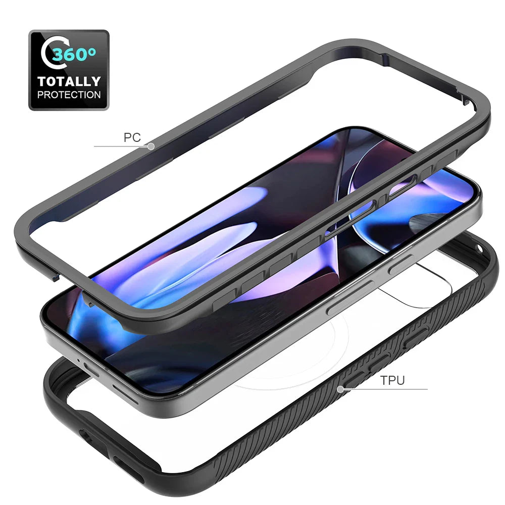 2 IN 1 Armor Shockproof Magsafe Case